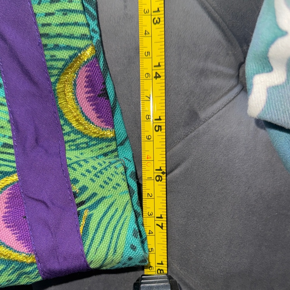 One of a kind Gala Peacock Feather Print Skirt - Picture 9 of 10